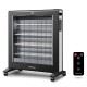ELECTRIC HEATER  R-8022 QUARTZ 2400W BLACK ΧΑΛΑΖΙΑ ΜΕ R/C